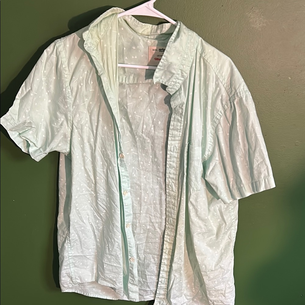 Urban Pipeline Light Green Casual Button Down Shirt